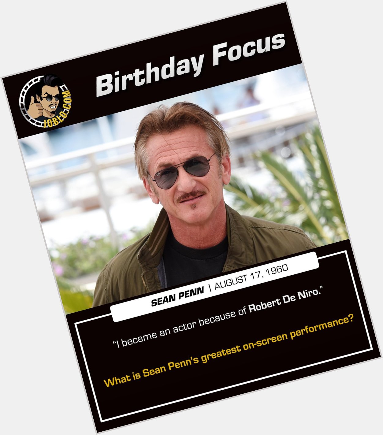Happy 60th birthday to Sean Penn!

What do you think is his best on-screen performance? 