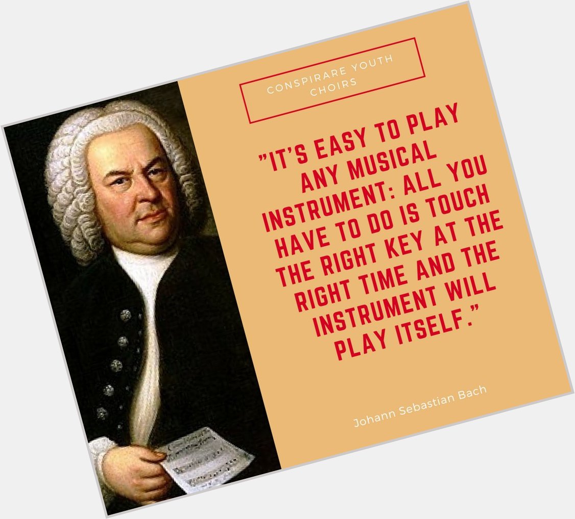 Happy Birthday Johann Sebastian Bach! On this day in 1685, this German composer was born! 