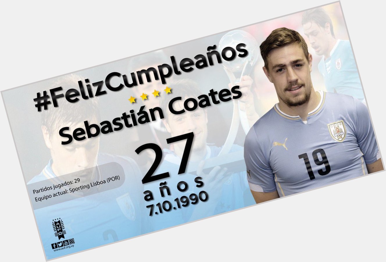 Happy 27th birthday to Sebastián Coates!

Big Seba has progressed into a rock solid centre-back at Sporting Lisbon. 