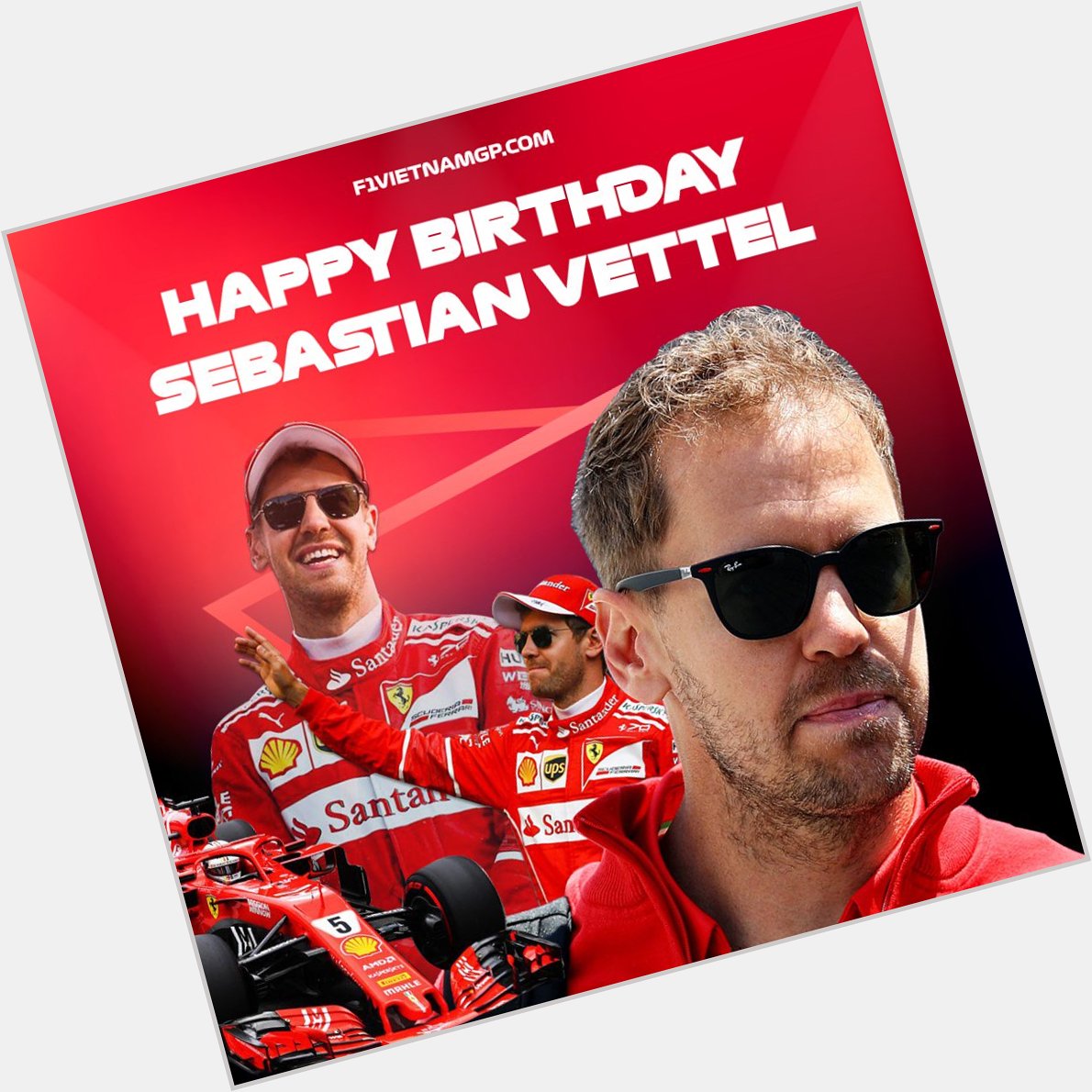  Happy birthday to Sebastian Vettel - four-time Formula One World Champion   
