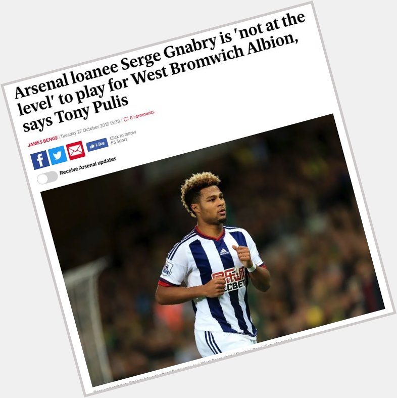 Happy 25th Birthday Serge Gnabry  Let s take a second to remember this classic from Tony Pulis     