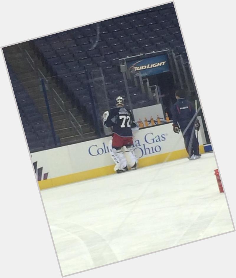 Just sang Happy Birthday to Sergei Bobrovsky at Nationwide Arena & got a wave from the ice! 