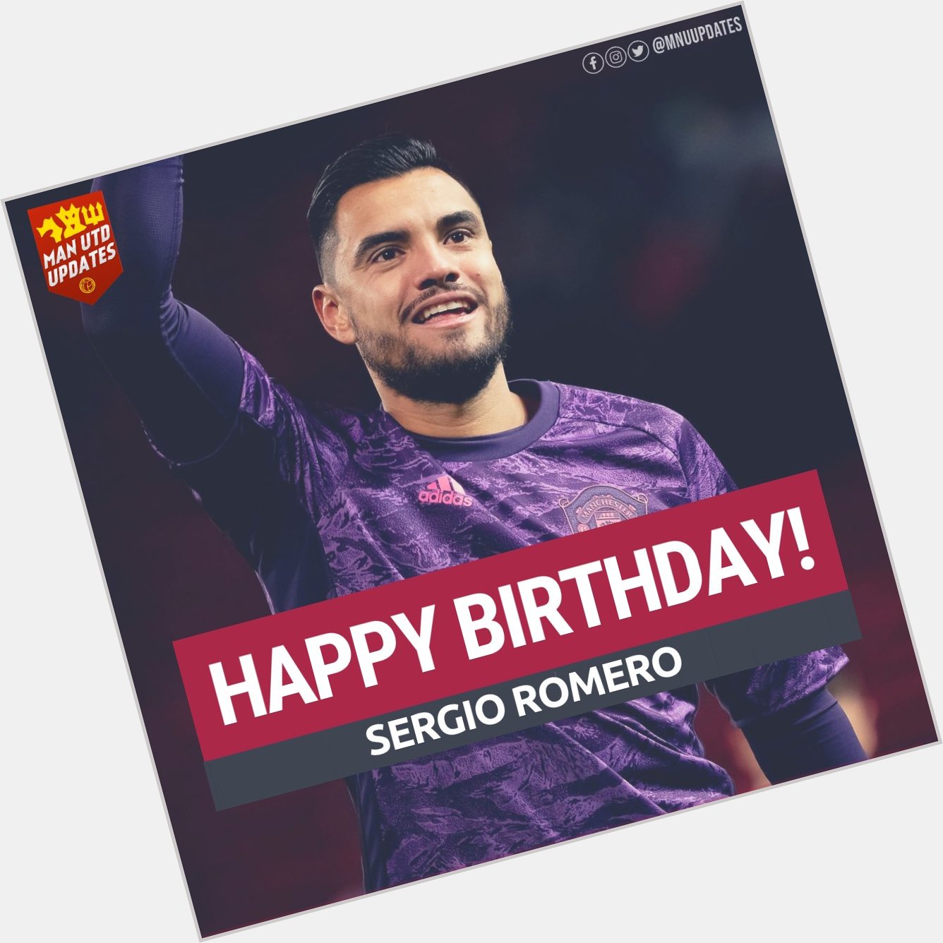 Happy 33rd birthday to United GK Sergio Romero.    