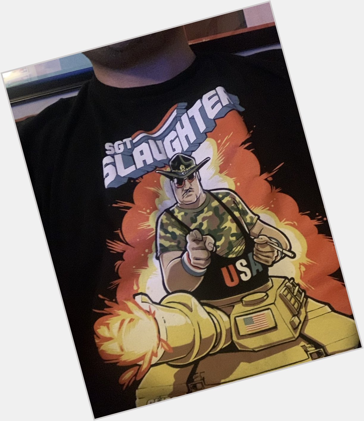  Attention!!! Happy Birthday Sgt Slaughter! I just happen to be wearing one of your tees today! 