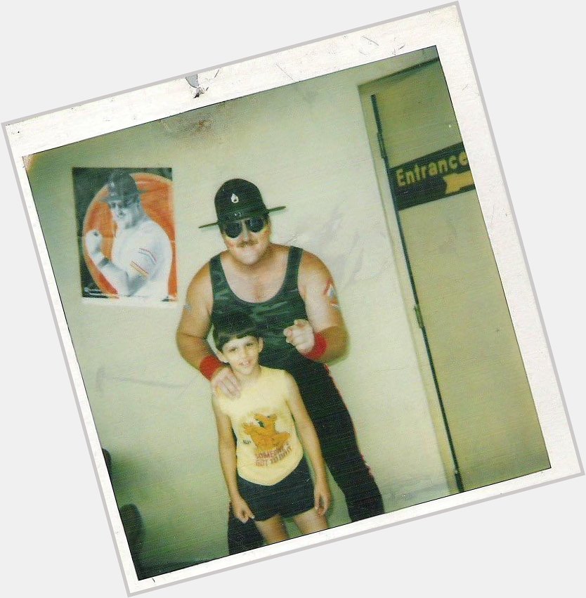   Happy birthday to your brother and here s a picture of me and Sgt. Slaughter. 