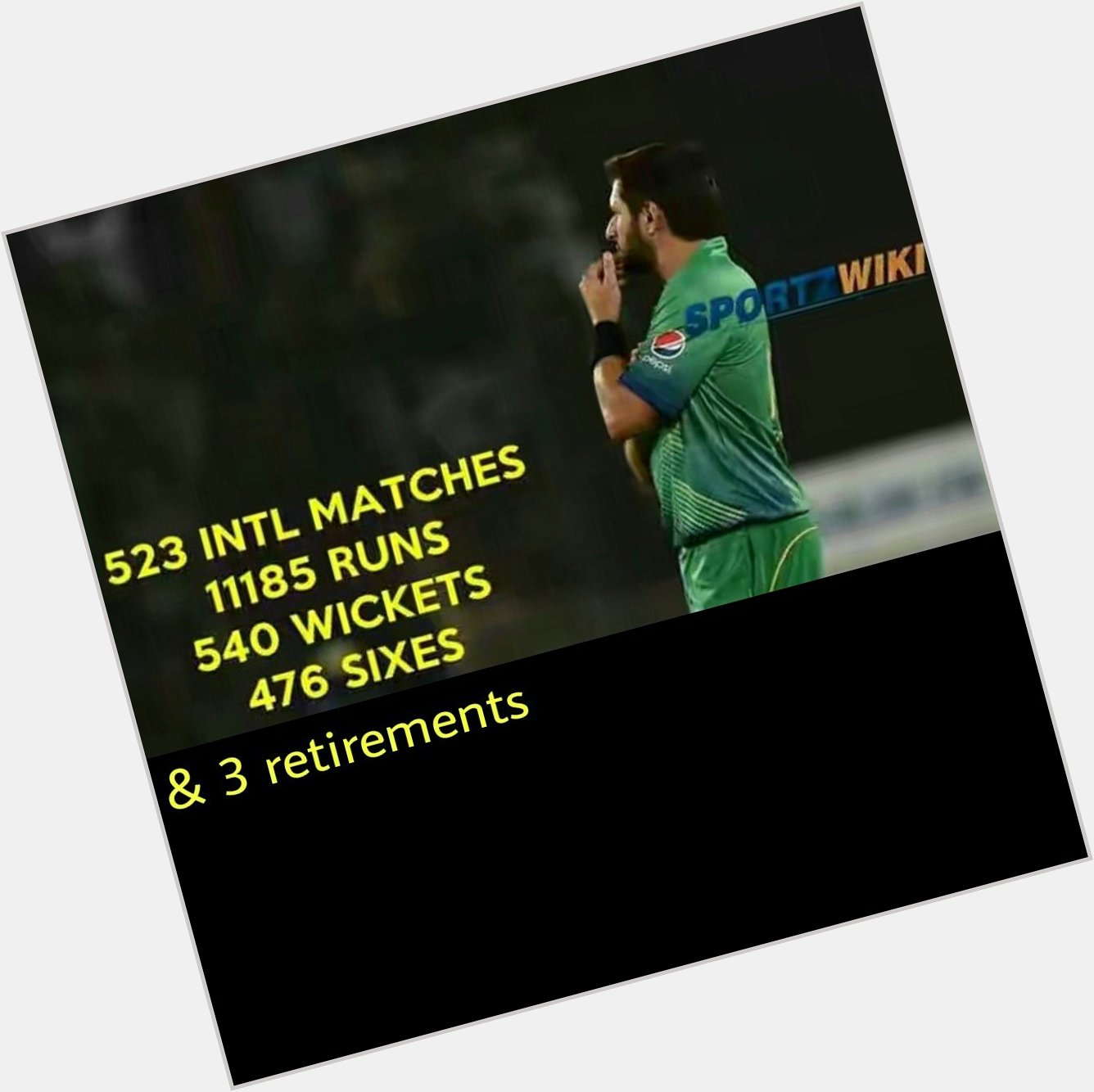 Happy birthday Shahid afridi guy with incredible stats..   