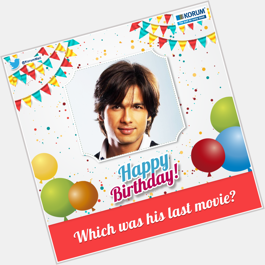 Happy Birthday Shahid Kapoor! Join in wishing the critically acclaimed actor a wonderful year ahead. 