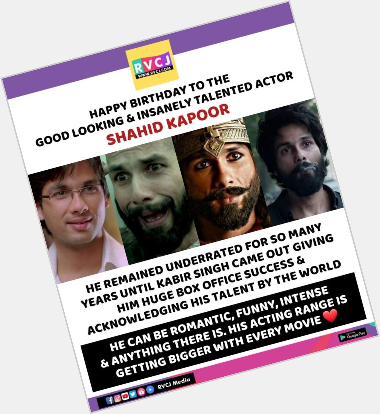 Happy Birthday Shahid Kapoor!    