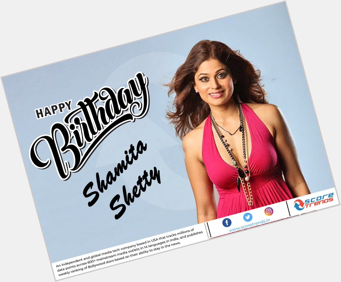 Score Trends wishes Shamita Shetty a Happy Birthday!! 
