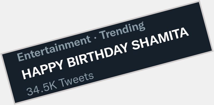 Start karte hi we started trending , Shamita Shetty\s Supremacy ! 

HAPPY BIRTHDAY SHAMITA 