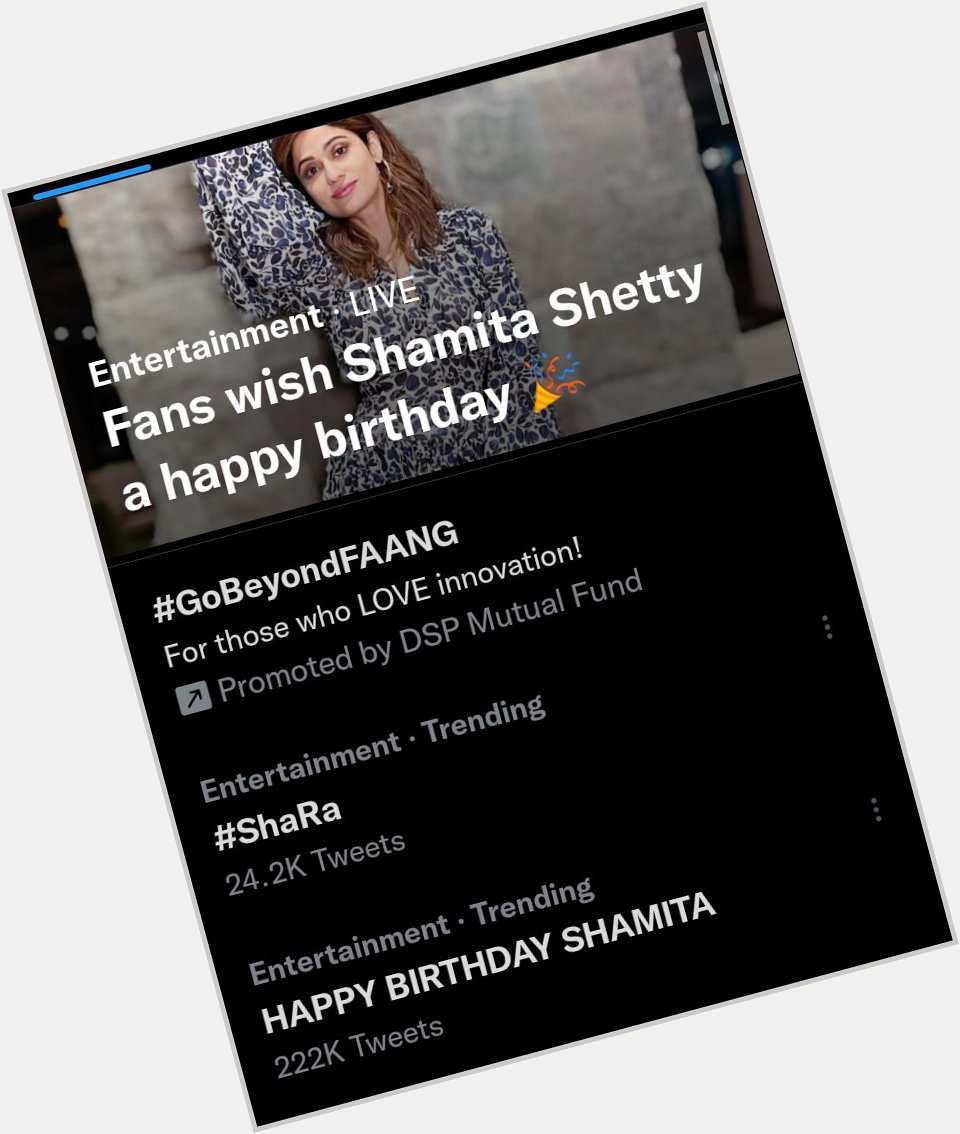 SHAMITA SHETTY SUPREMACY 
Happiest Birthday Queen<3
HAPPY BIRTHDAY SHAMITA 