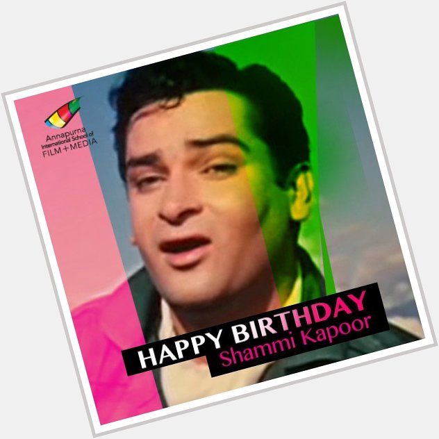 Wishing legendary actor, Shammi Kapoor a happy birthday!
We miss you!  