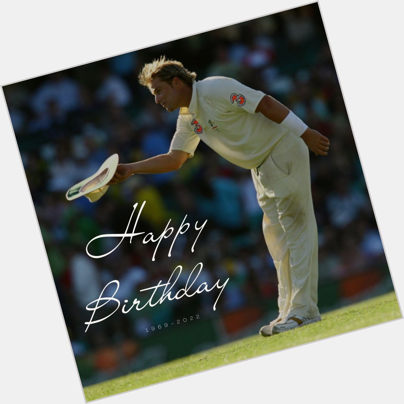 Happy birthday the legend Shane Warne we will miss you sir 