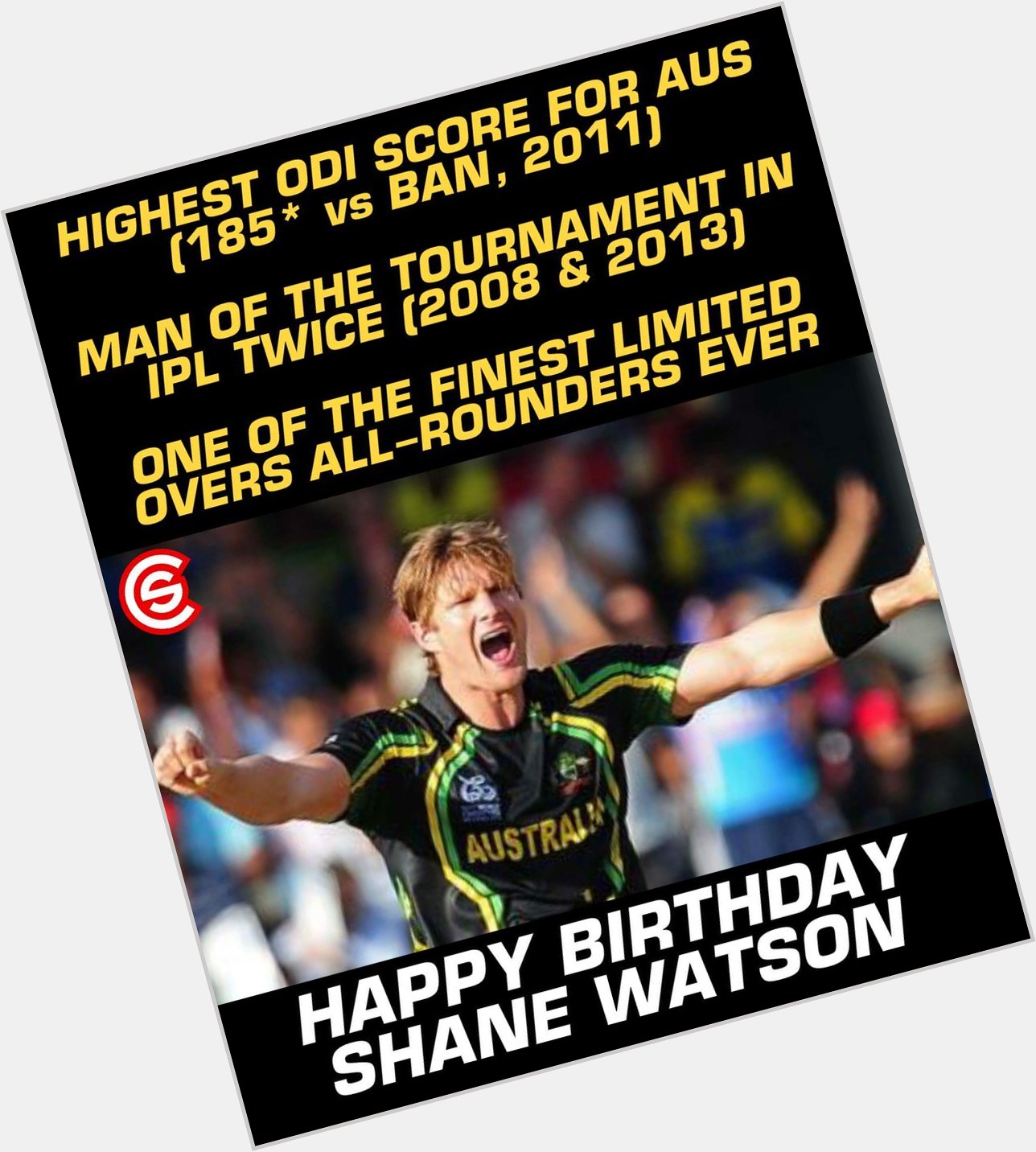 Happy Birthday, Shane Watson!! 