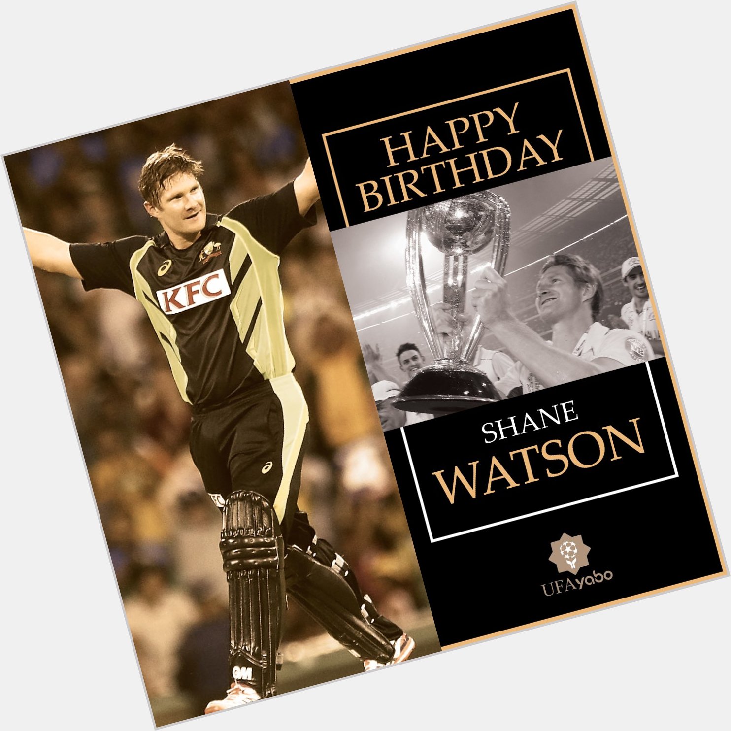 Wishing Shane Watson, a very happy birthday!      