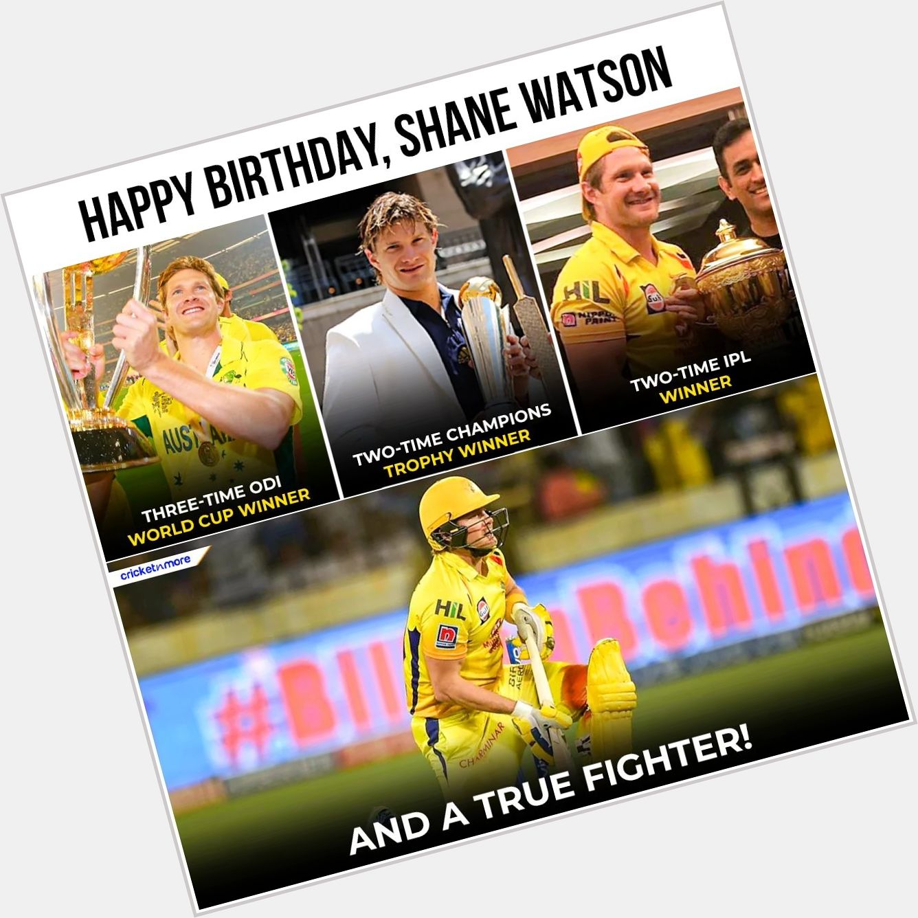 Wishing Shane Watson a very Happy Birthday! 