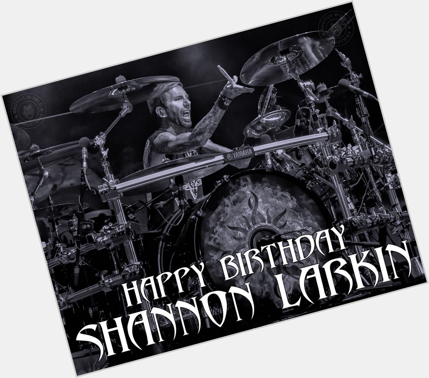 Happy Birthday to my old friend Shannon Larkin of Godsmack. He hits the drums so hard they weep.  