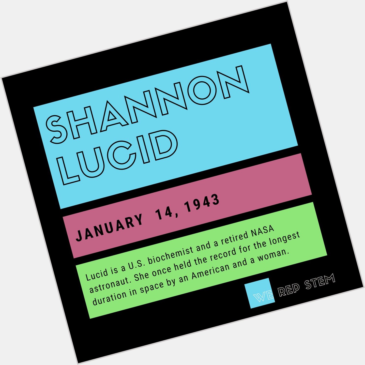 Happy birthday to U.S. biochemist and former NASA astronaut Shannon Lucid, born in 1943. 