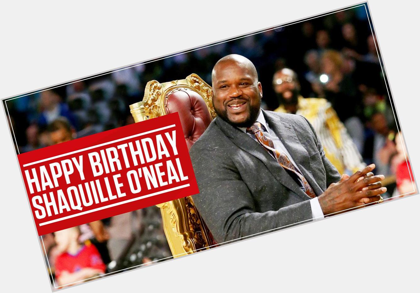 King of the court for 19 years, it\s a very happy birthday to NBA superstar Shaquille O\Neal! 