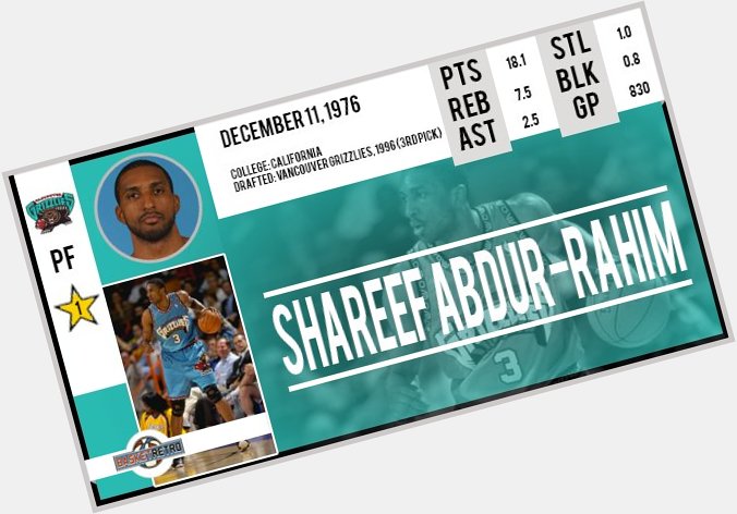 Happy birthday  Shareef Abdur-Rahim    