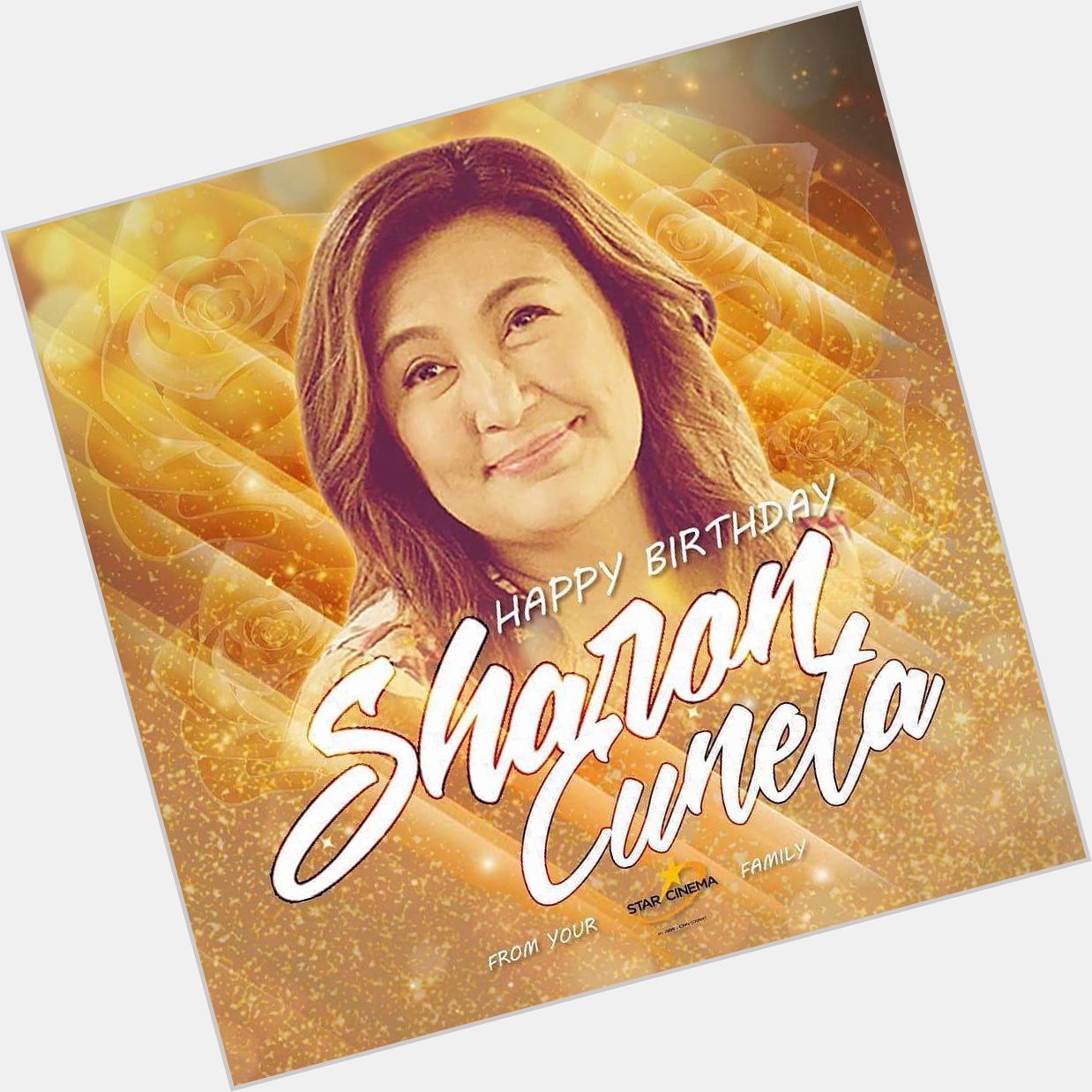 Happy happy birthday to the one and only Megastar Sharon Cuneta! Love, your Star Cinema family 