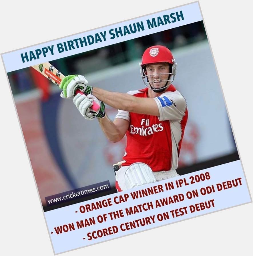 Happy Birthday, Shaun Marsh 