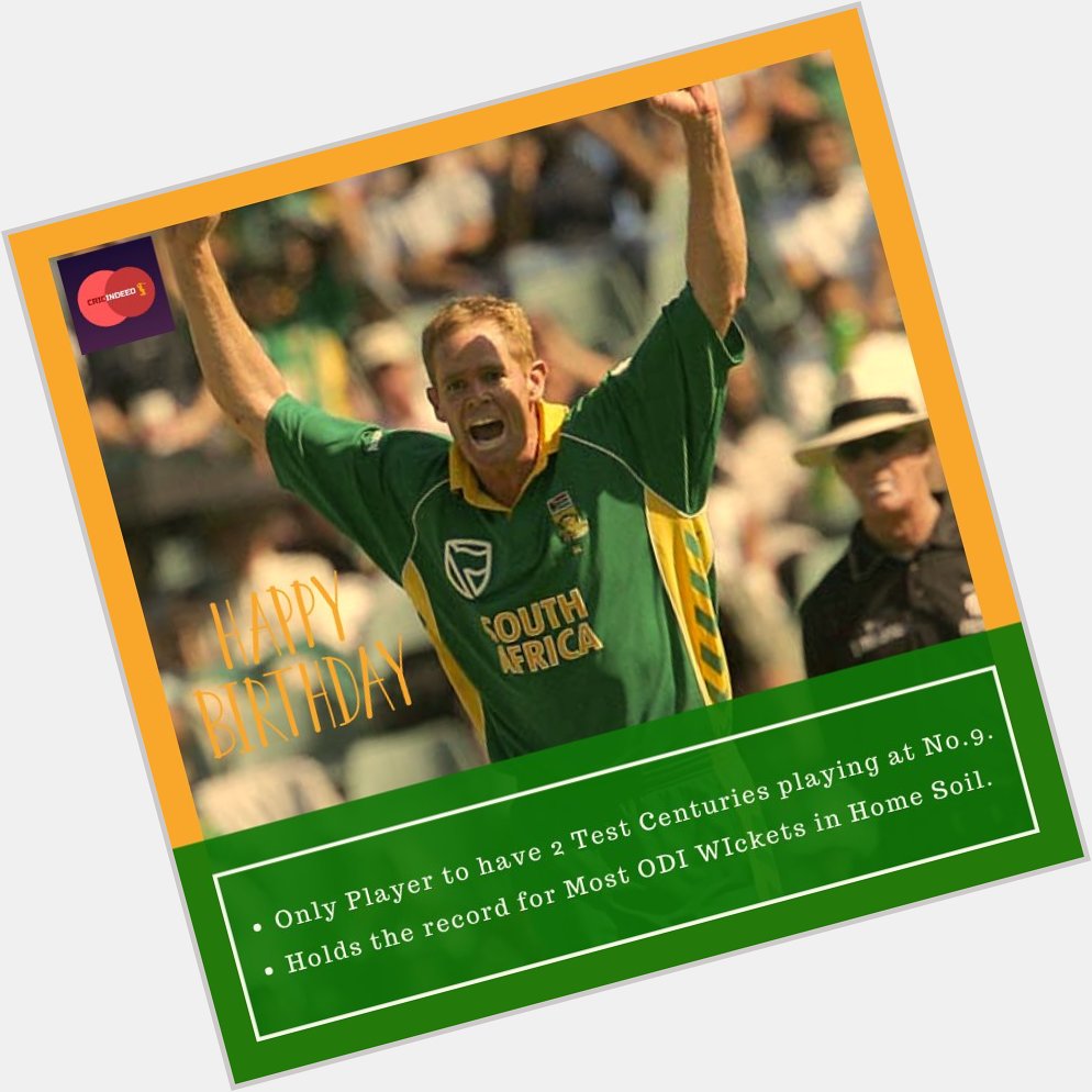 One of the best All rounders of 90s!

Happy birthday Shaun Pollock...  