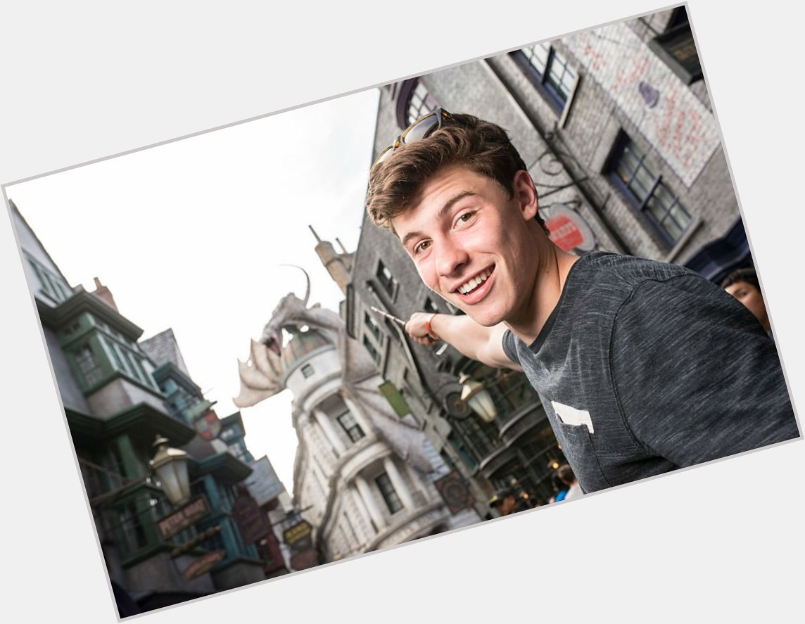 Happy Birthday, Shawn Mendes \"Potter\". He looks so happy! 