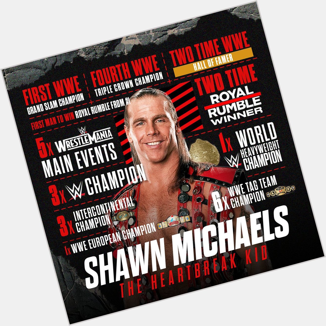 Happy birthday to one of the greatest performers to step foot in the ring Shawn Michaels 
