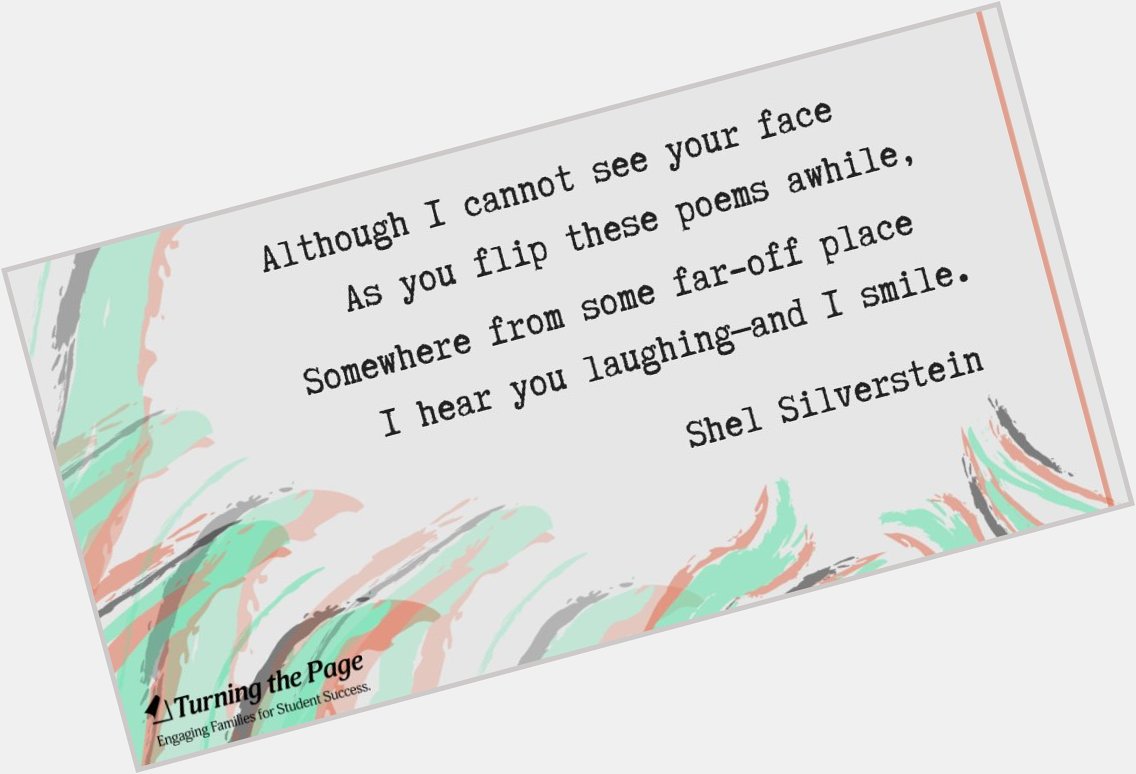 Happy Birthday to Chicago-born author Shel Silverstein!   