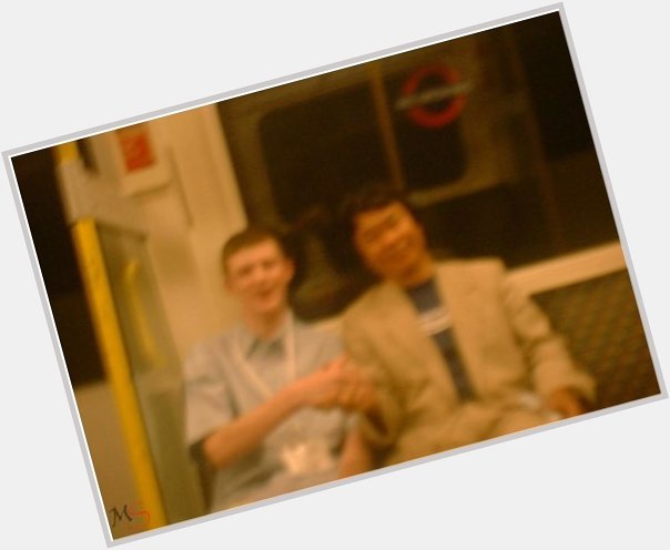 Happy 66th Birthday Shigeru Miyamoto! Here s a (blurry) photo of me meeting him on the London Underground in 2001: 