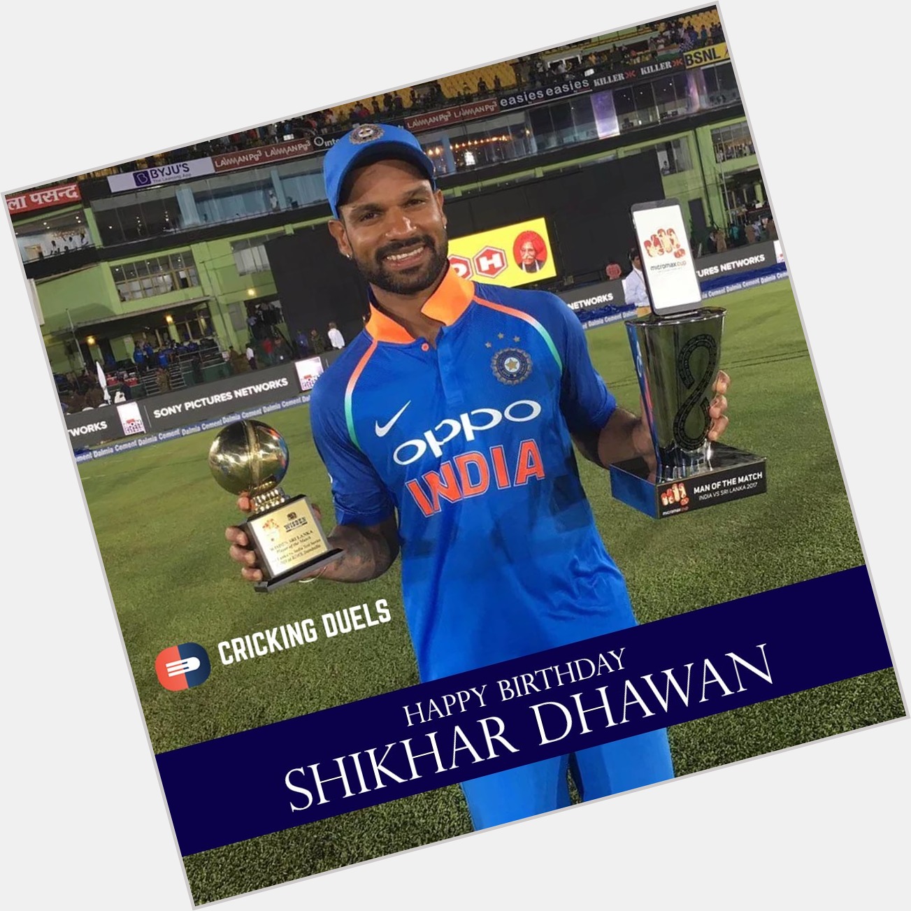 Happy birthday, Shikhar Dhawan. 