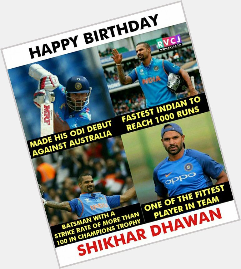 Happy Birthday Shikhar Dhawan 