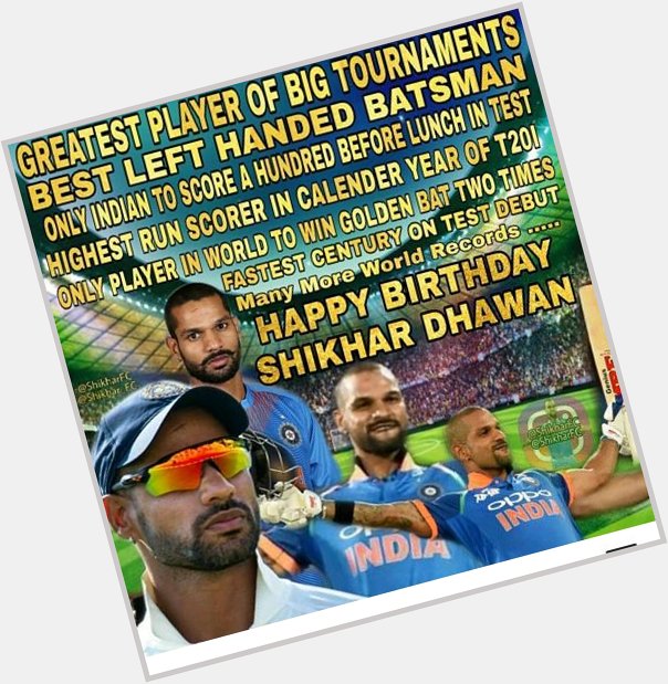 Happy birthday shikhar dhawan  