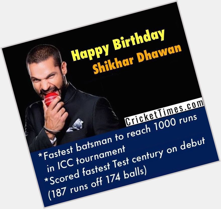 Happy Birthday, Shikhar Dhawan  