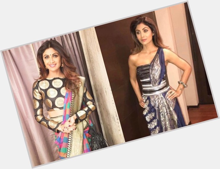 7 pictures to let you know that Shilpa Shetty has a thing for weird sarees  