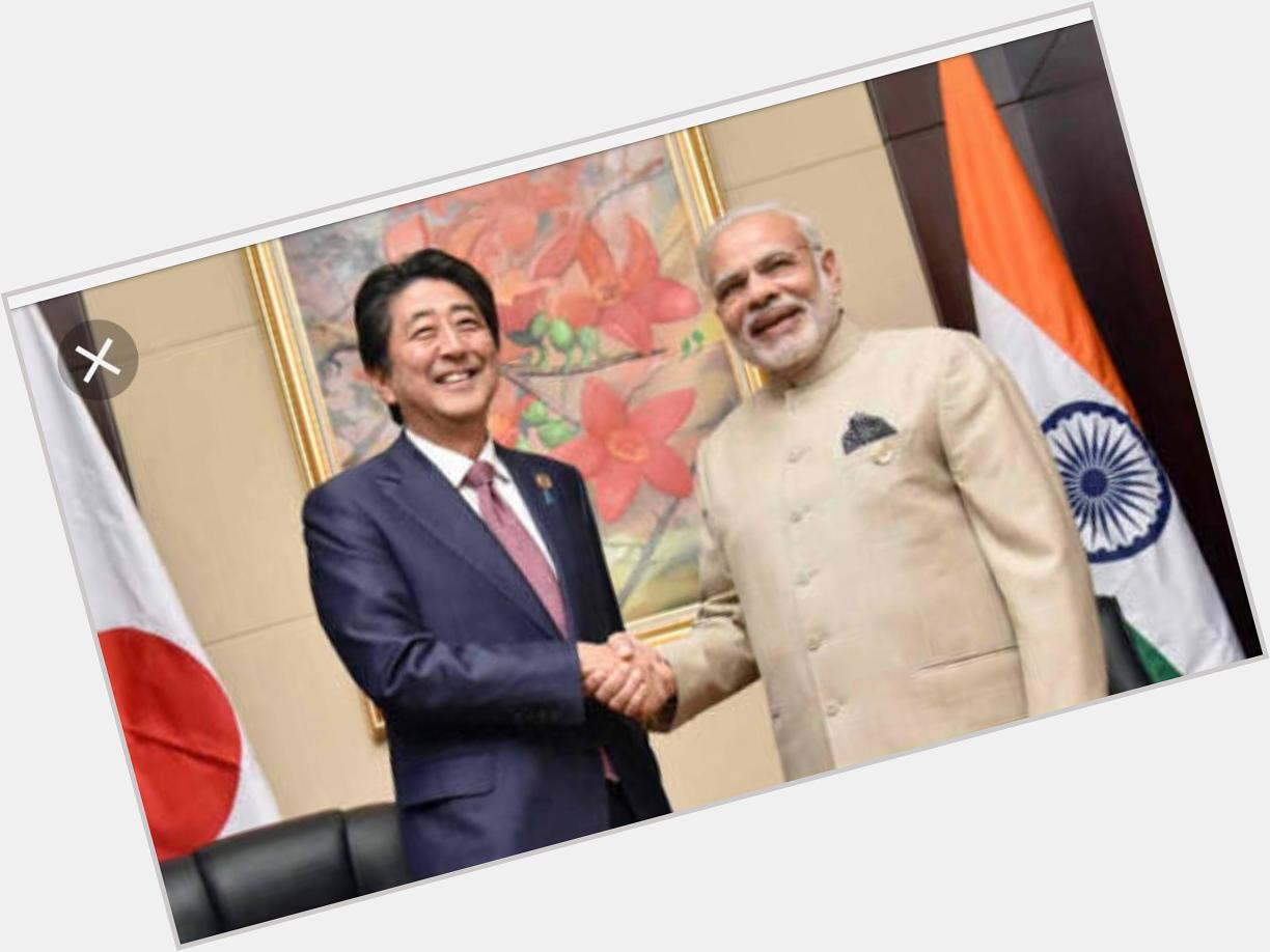 Happy birthday to India friend Japan pm SHINZO ABE .Thank you for your support for India\s bullet train project 