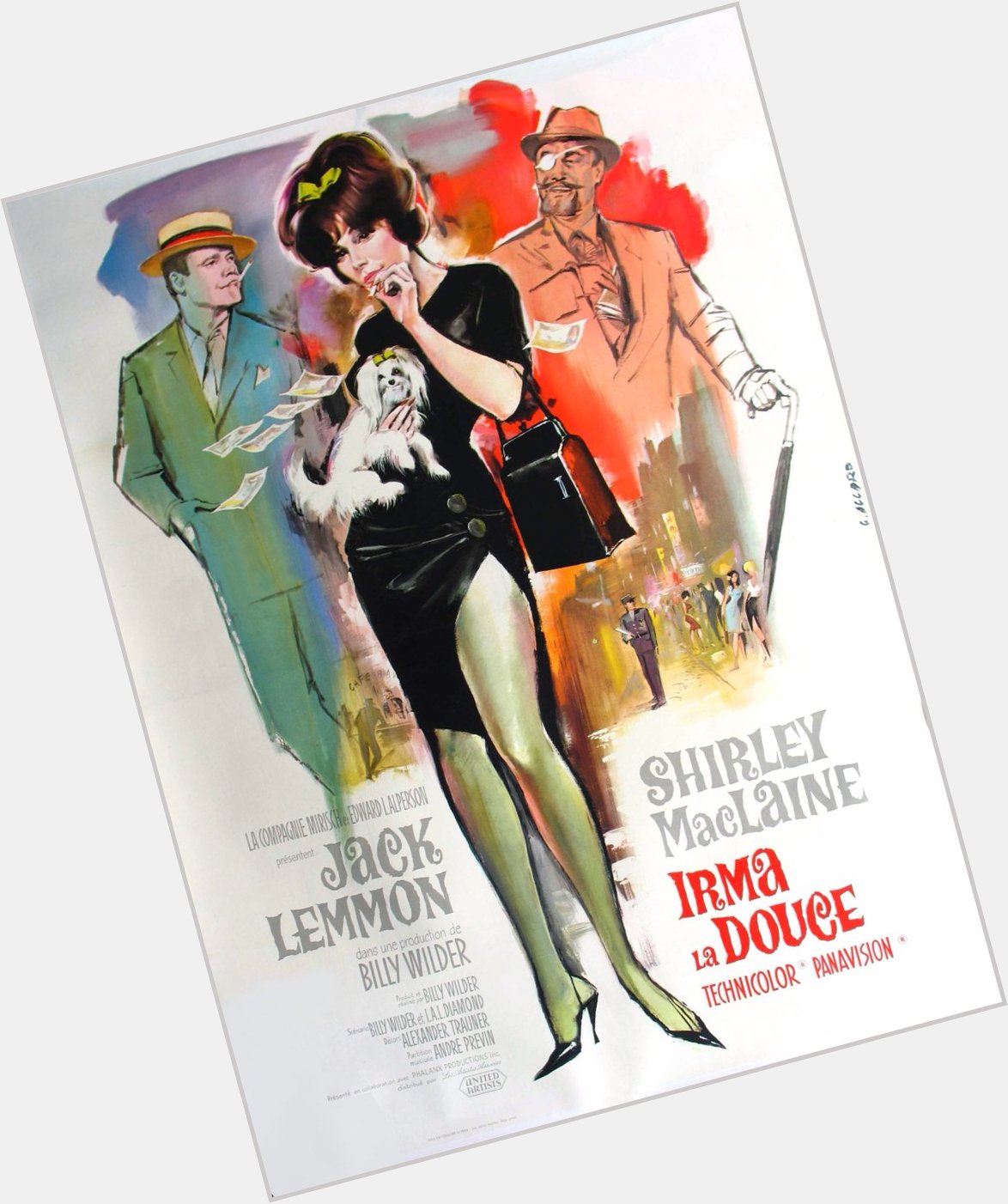 Happy birthday to Shirley MacLaine - IRMA LA DOUCE - 1963 - French release poster - Art by Gilbert Allard 