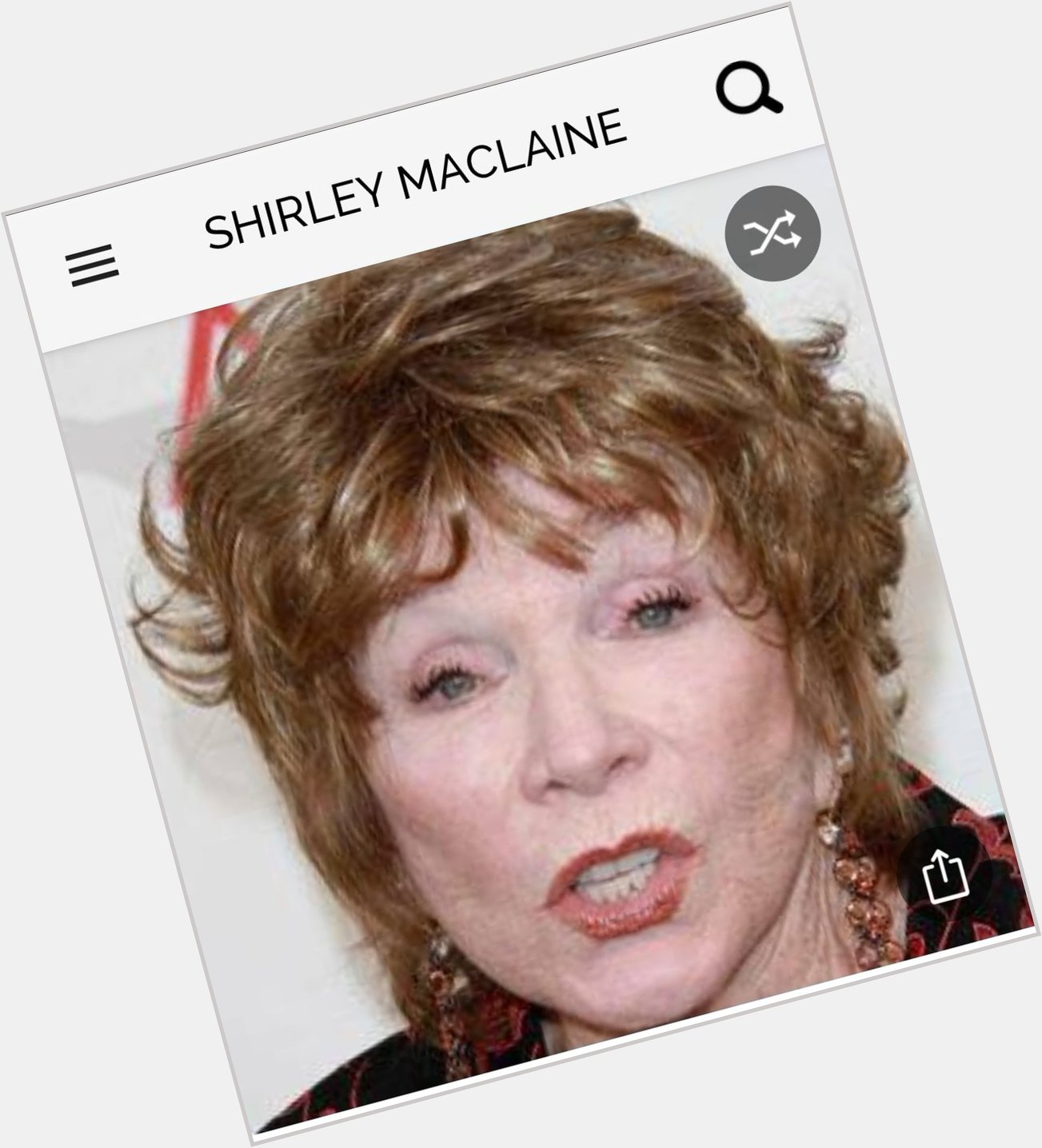 Happy Birthday to this iconic actress.  Happy Birthday to Shirley Maclaine 