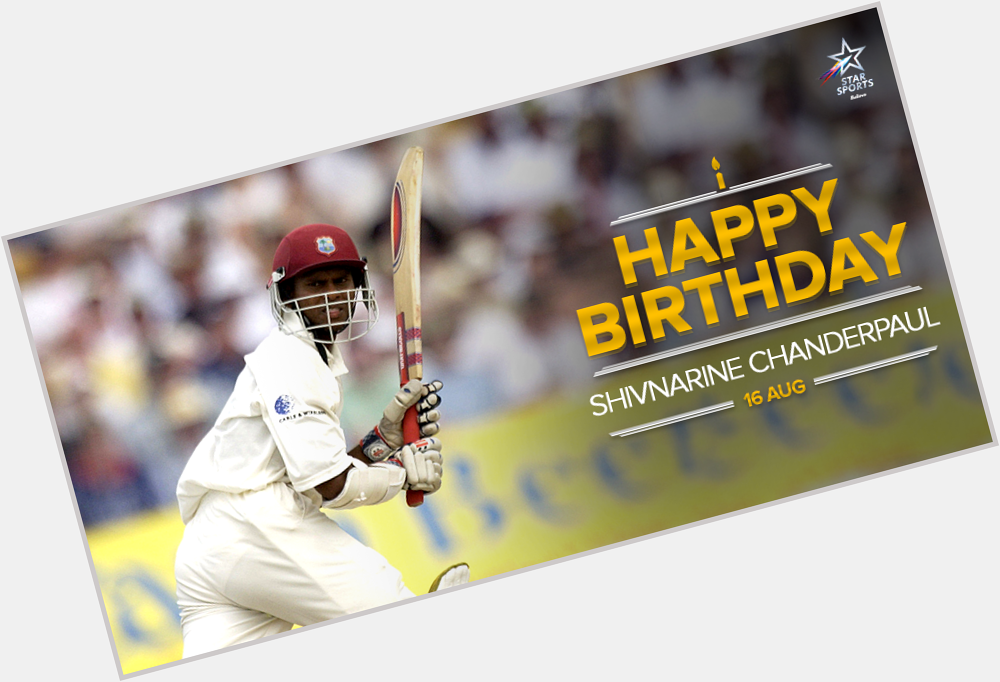 Happy Birthday \Chanders \! talismanic batsman Shivnarine Chanderpaul turns 41 today. 