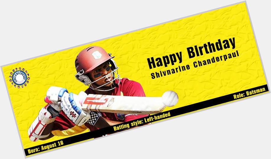 Happy Birthday
Shivnarine Chanderpaul from & all his fans arround the world  