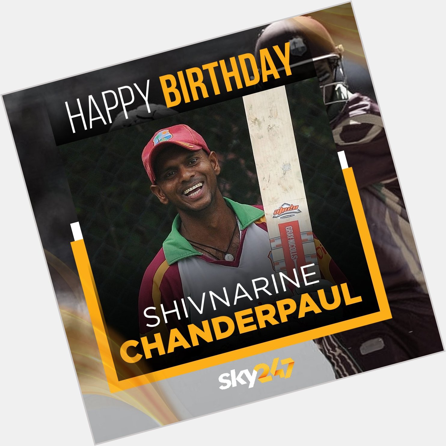 Wishing legend Shivnarine Chanderpaul a very happy birthday.    