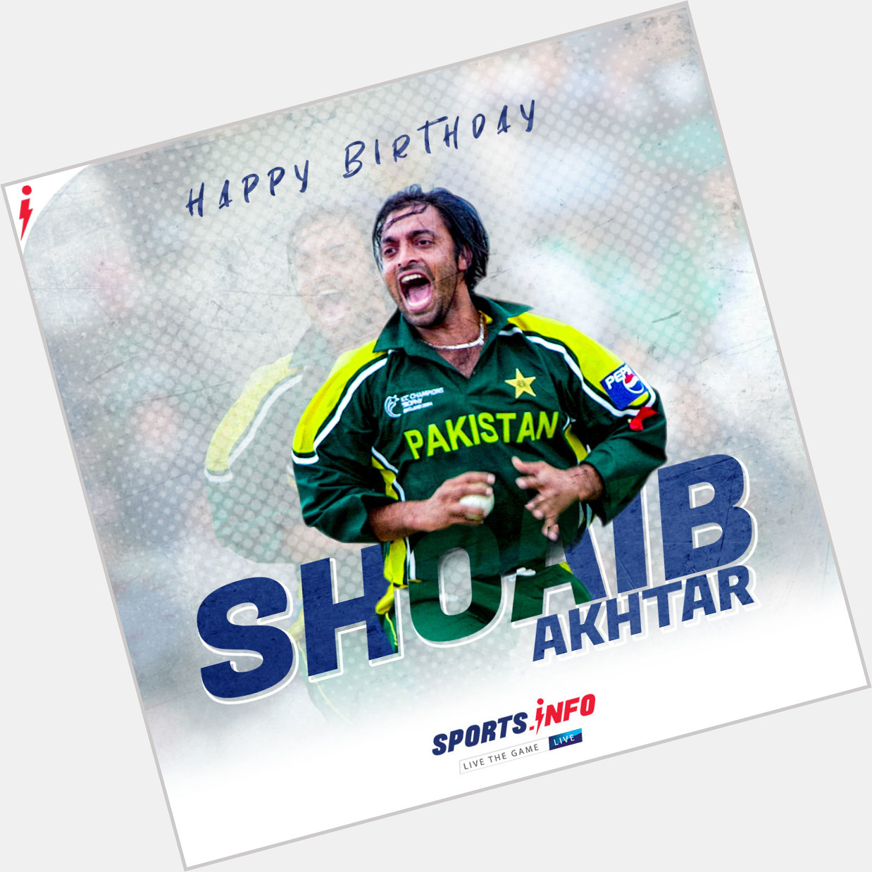 Happy birthday to the former Pakistan pacer Shoaib Akhtar.     