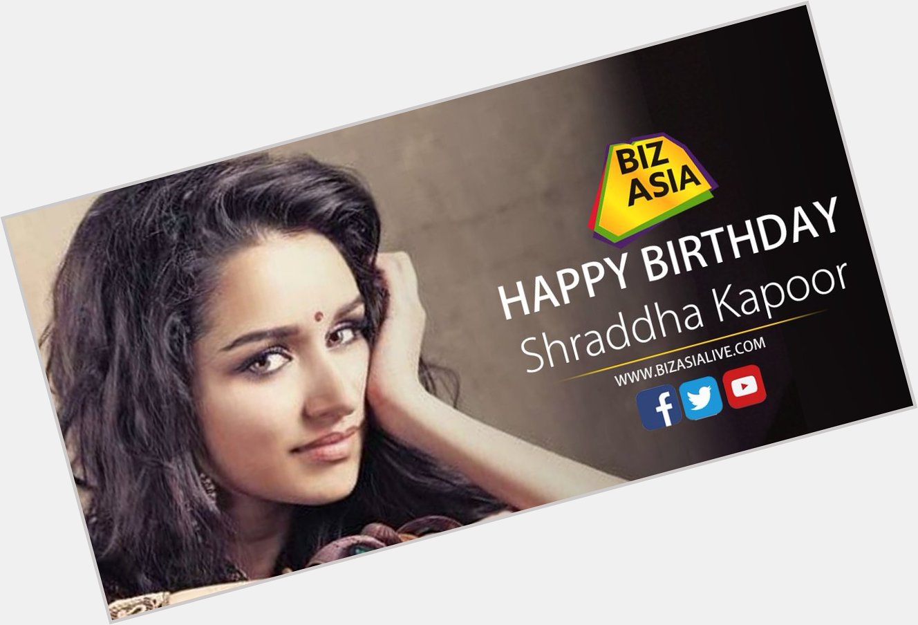  wishes Shraddha Kapoor a very happy birthday.  