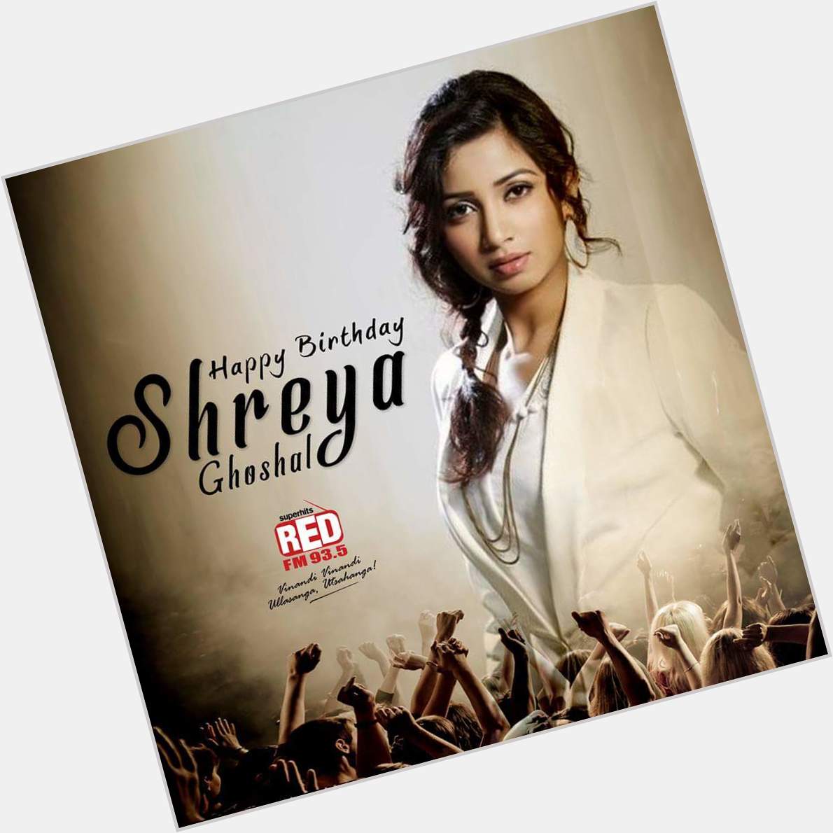Happy birthday to my favourite singer shreya ghoshal 