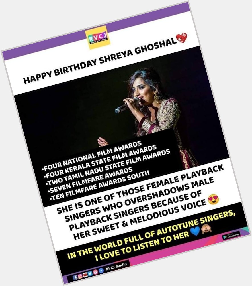 Happy Birthday Shreya Ghoshal! 