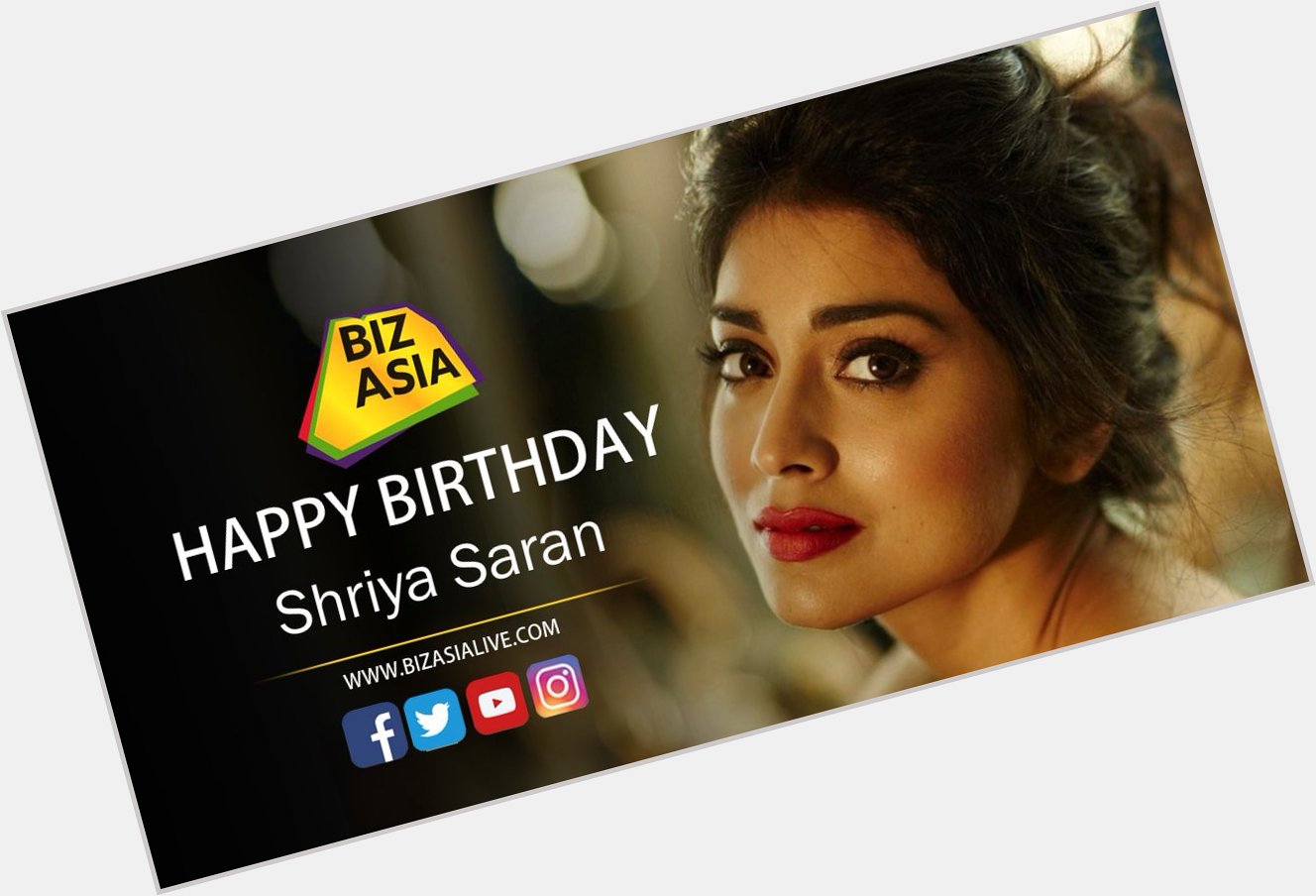  wishes Shriya Saran a very happy birthday.  