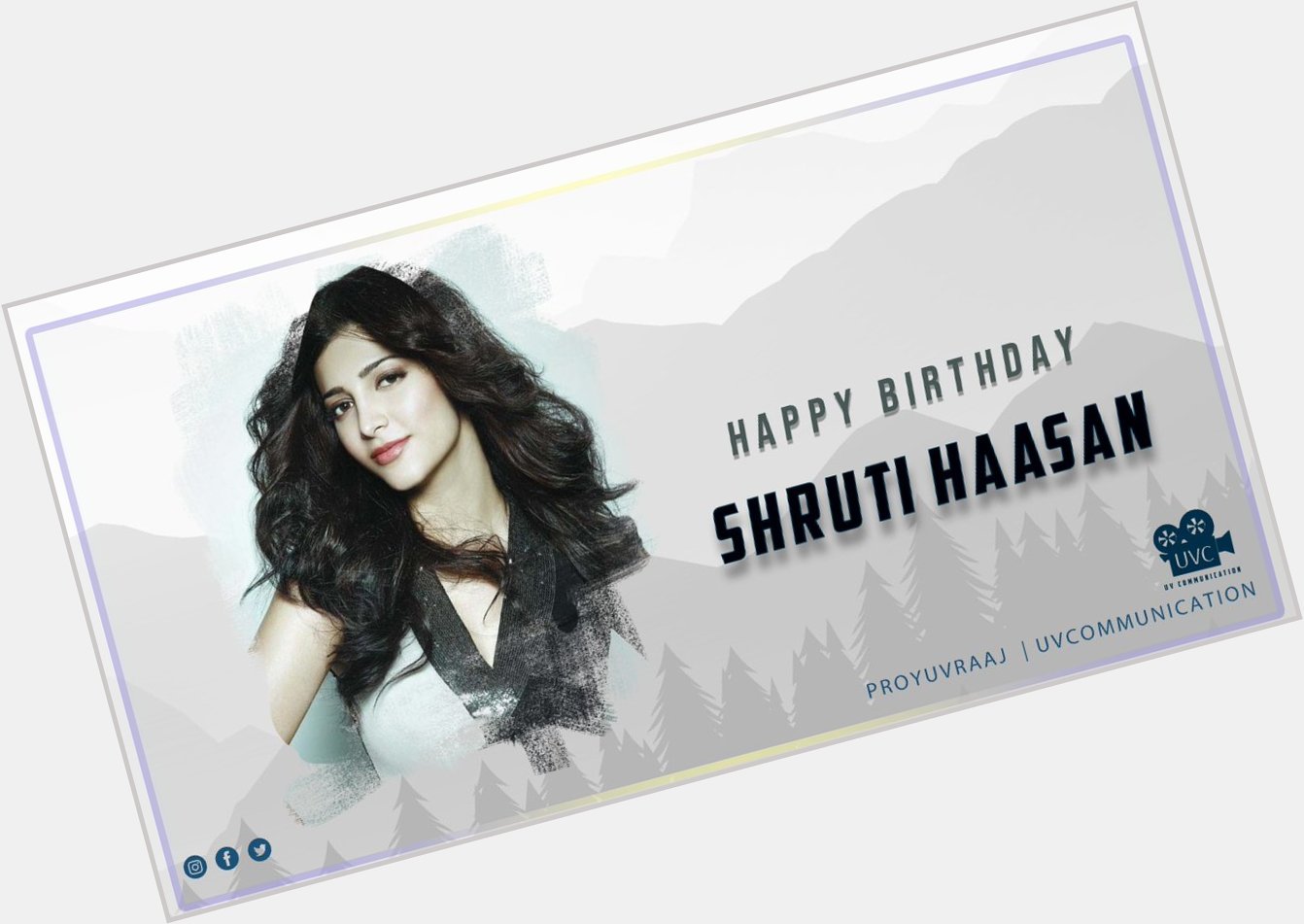 Wishing Actress *Shruti Haasan*  a very Happy Birthday ! 

*HBD Shruti Haasan* 