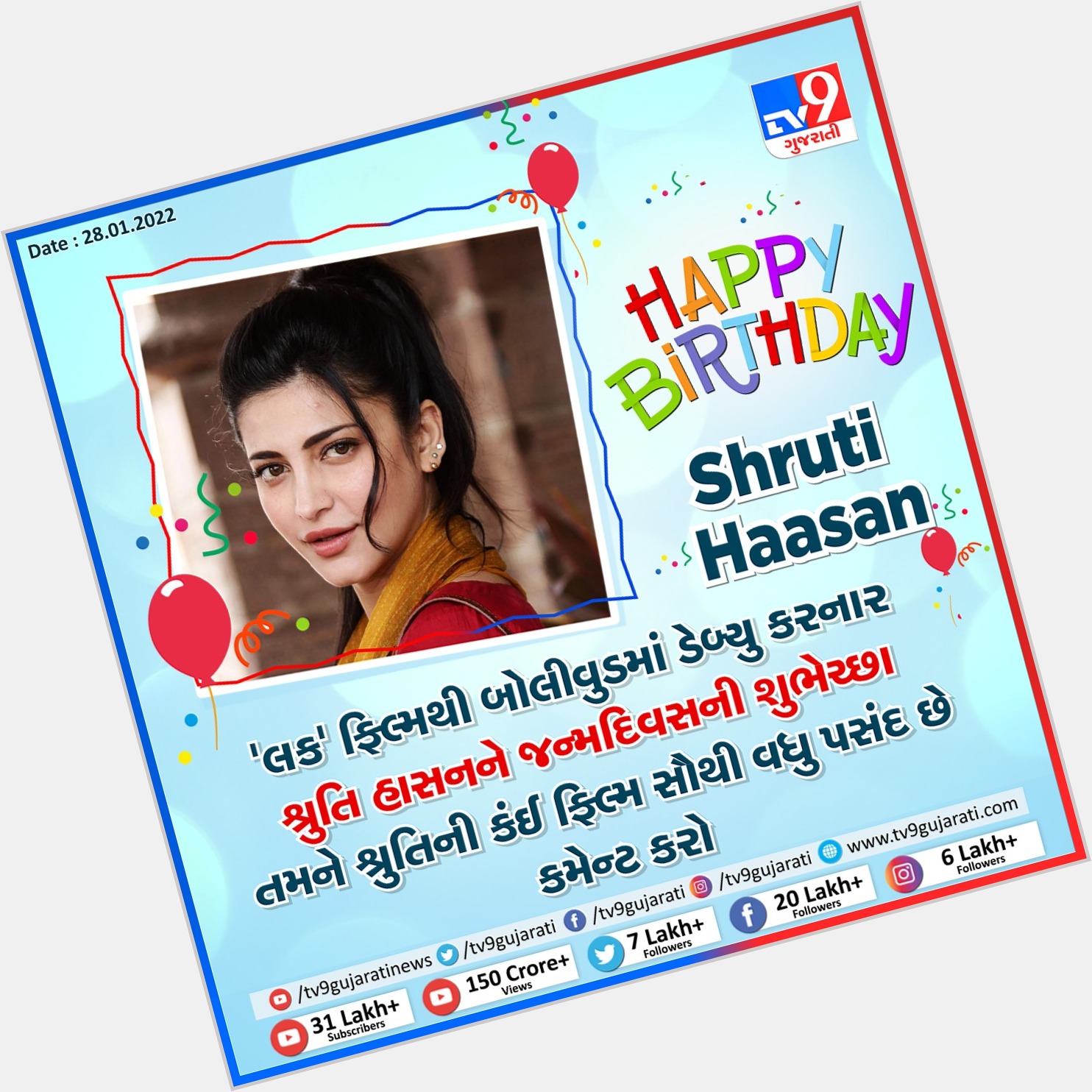 Happy birthday Shruti Haasan    
