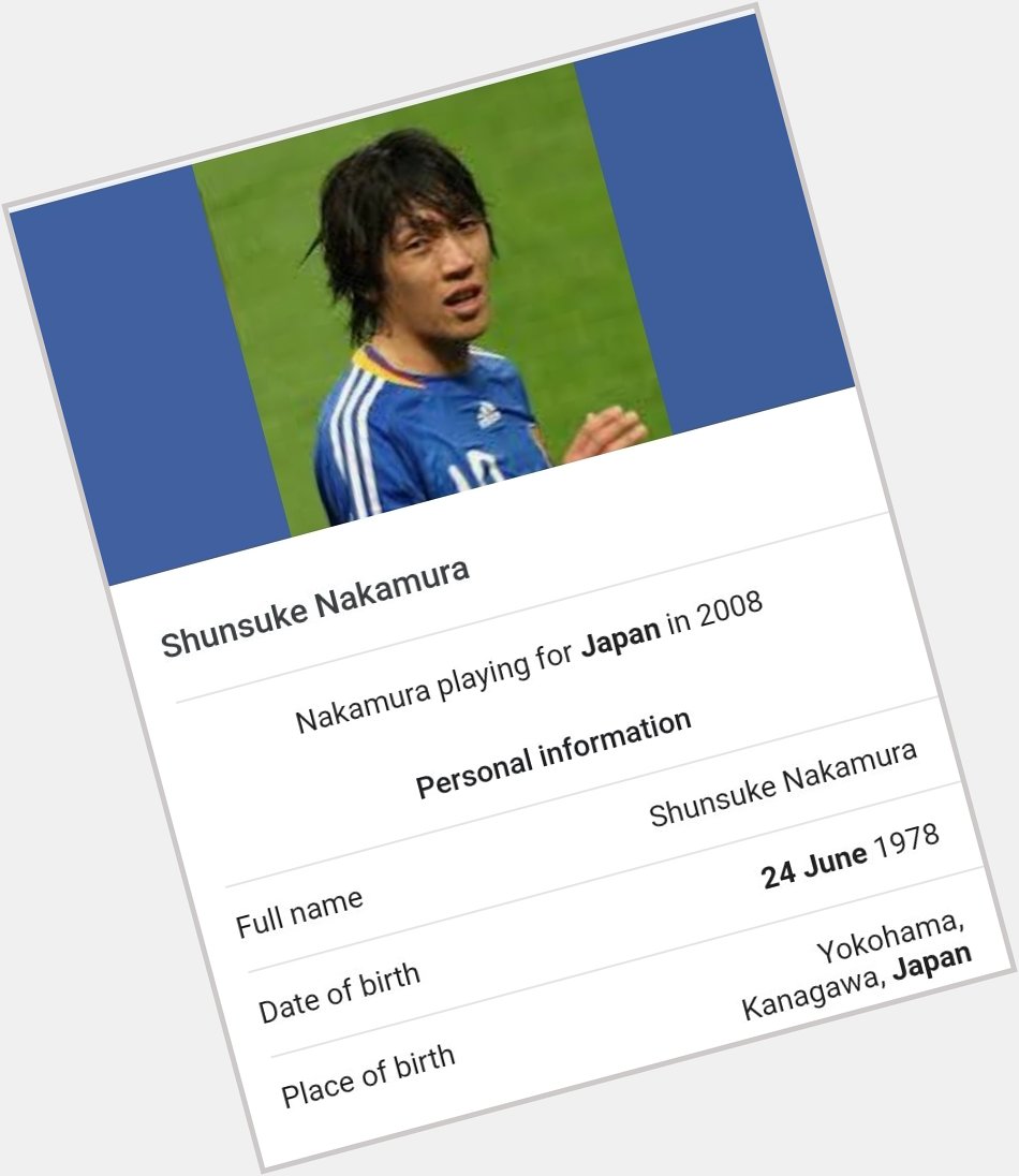 Happy birthday to the second best player of all time. 

Happy Birthday Shunsuke Nakamura  